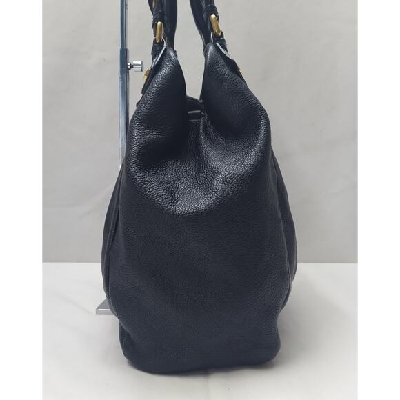 Marc By Marc Jacobs Black Pebbled Leather Double Handles Shoulder Bag - Picture 5 of 16